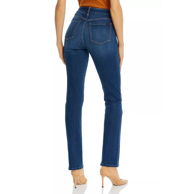 JEN7 Women's High Rise Slim Straight Jeans Size 6 Classic Medium Blue NWT
