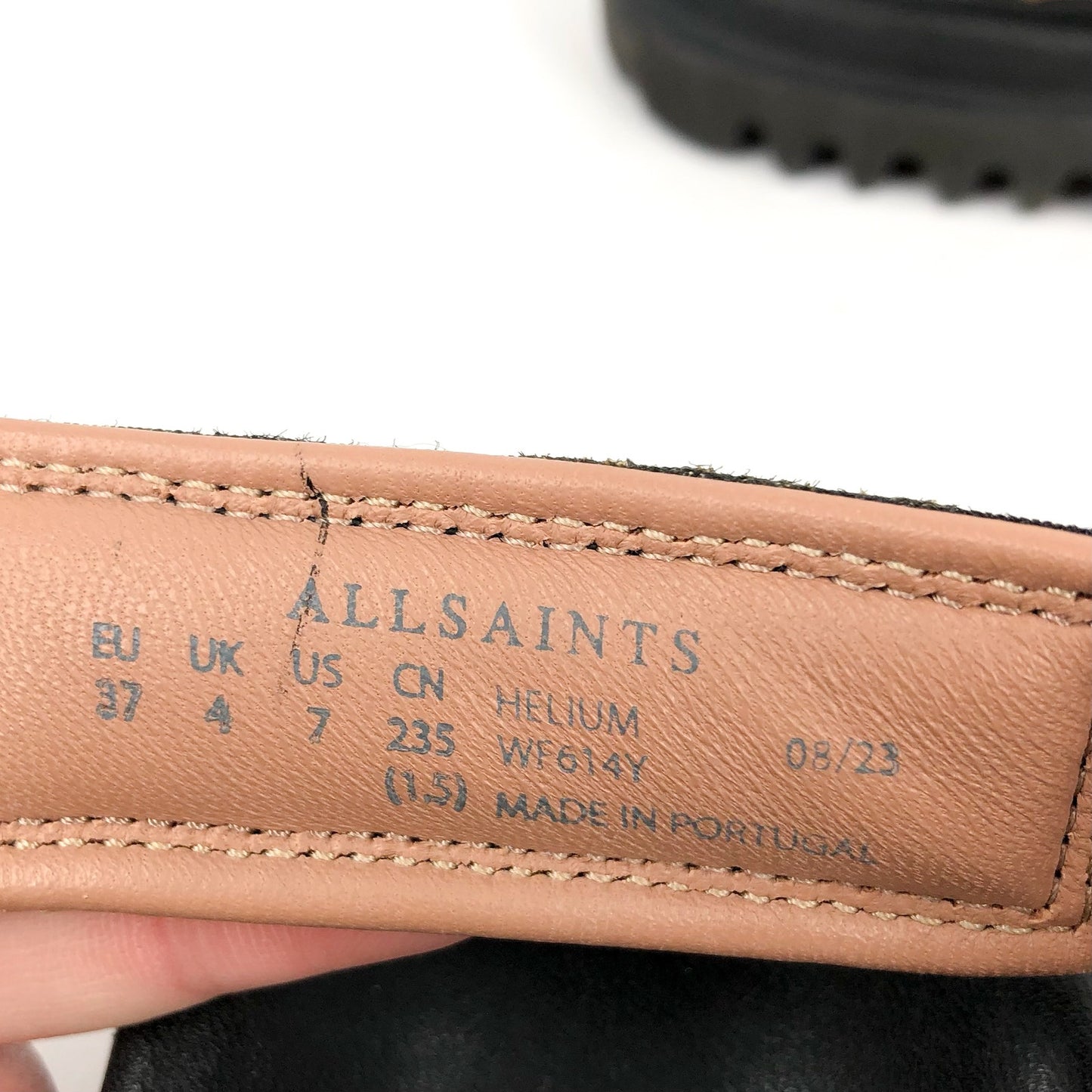 ALLSAINTS Womens Helium Platform Sandals US 7 EU 37 Leather Chunky Sole NWOB