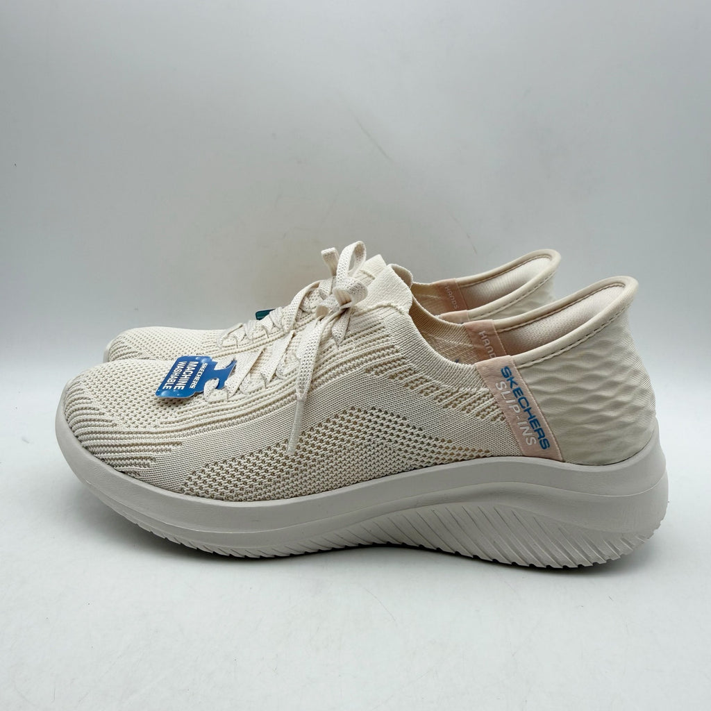 Skechers Womens Ultra Flex 3.0 Slip In Sneakers US 6.5 Cream White Athletic NWOB