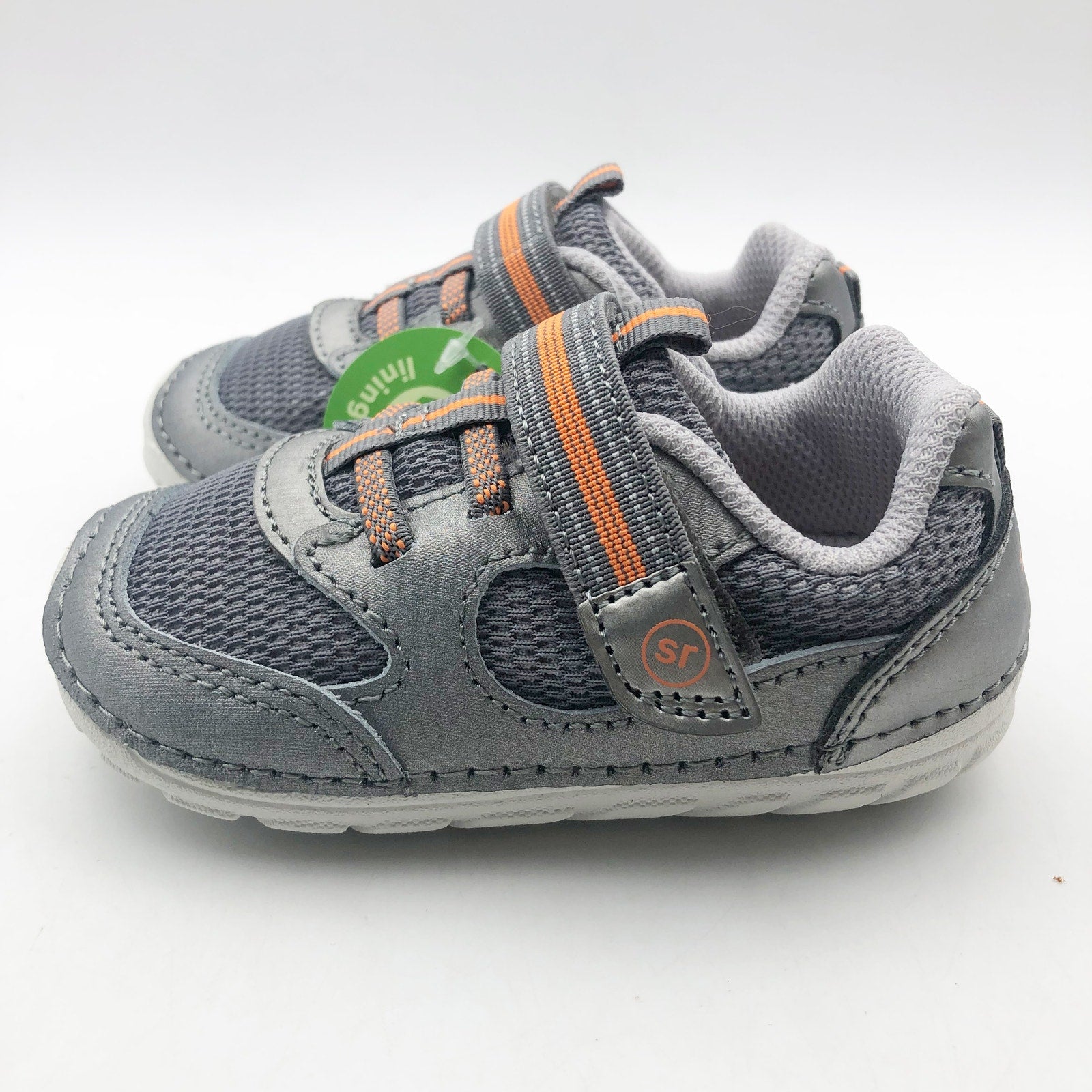 Stride Rite Baby Boys Sneaker SM Turbo Size 3 Wide Shoes Grey NIB
