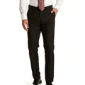 THE SAVILE ROW Men Brixton Suit Pants 36 x 33 Black Flat Front Slim Stretch NWOT