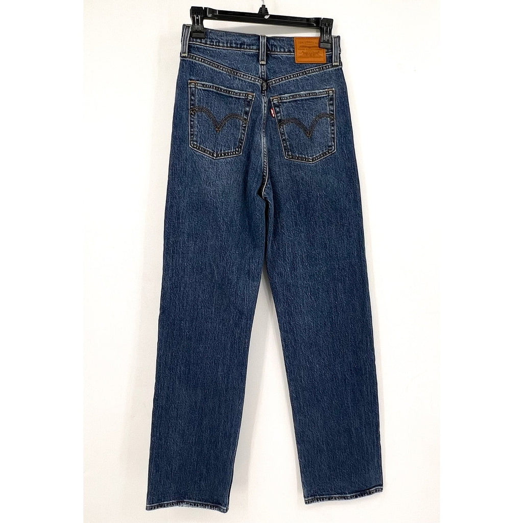 Levi's Womens Ribcage Straight Jeans 26x32 SIZE 2 Valley View 790780007 NWOT