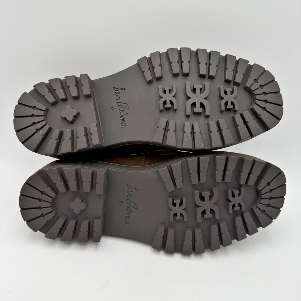 Sam Edelman Womens Lea Platform Loafers Size 8.5 M Brown Suede NIB