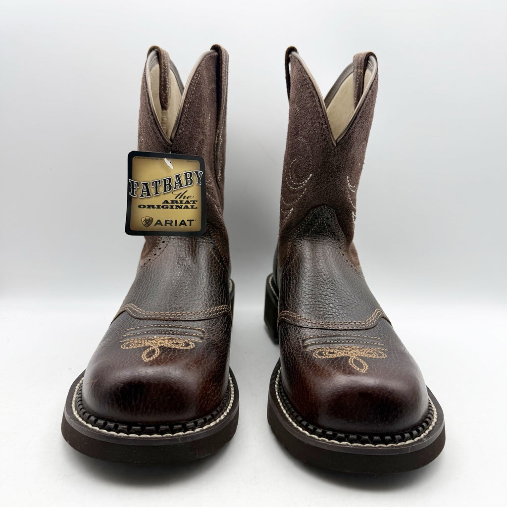 Ariat Womens Fatbaby Heritage Cowboy Dapper Boots US 8 M Brown Leather NWOB