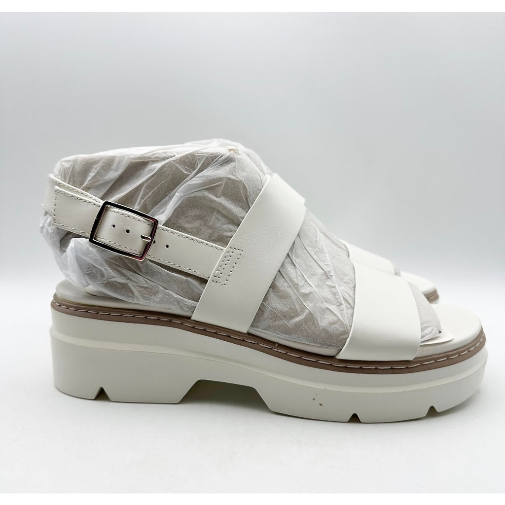 Naturalizer Women's Darry Sling Lug Sole Sandals Size 9.5 M White Leather NIB