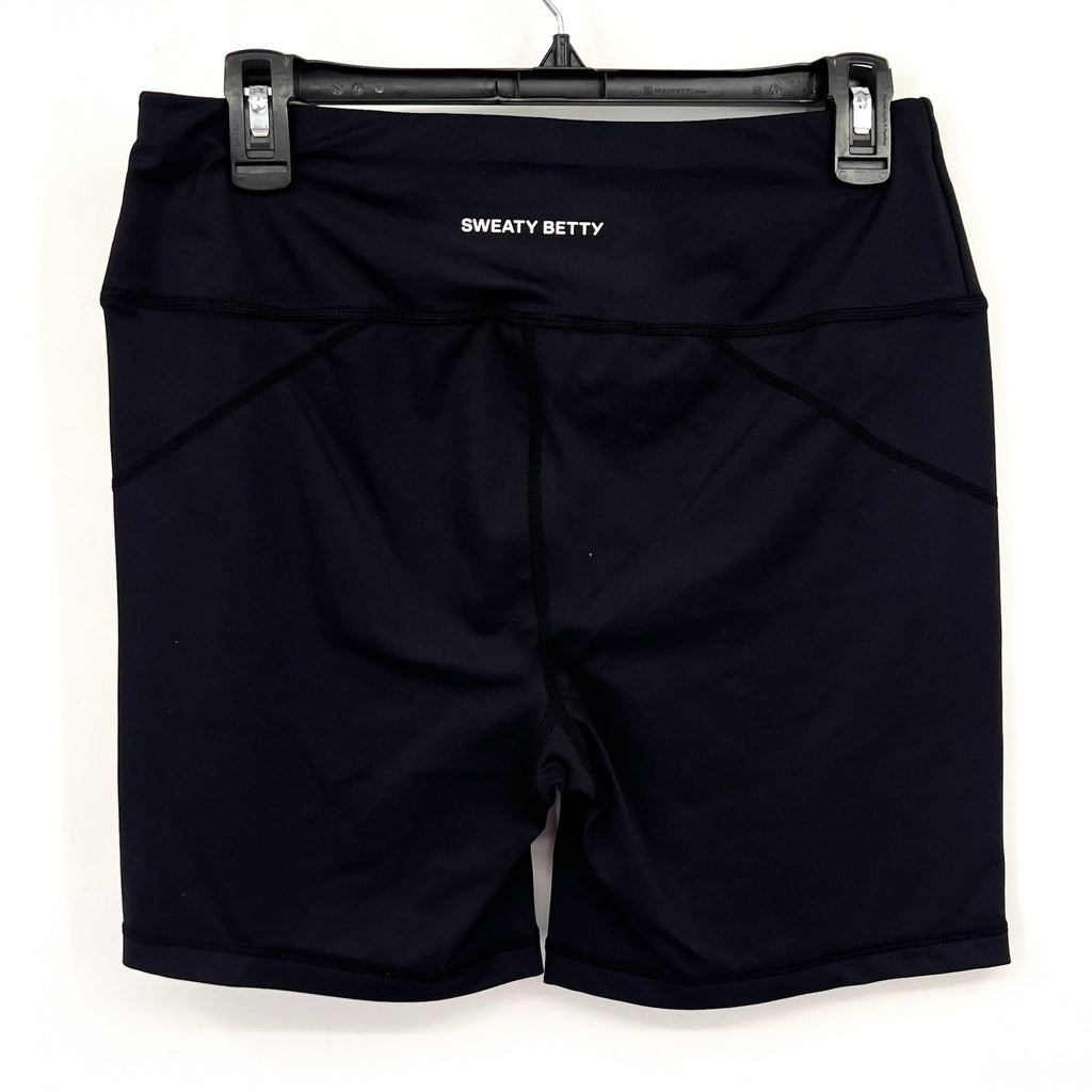 SWEATY BETTY Women's All Day 6" Shorts XL Black Athletic Stretch NWT