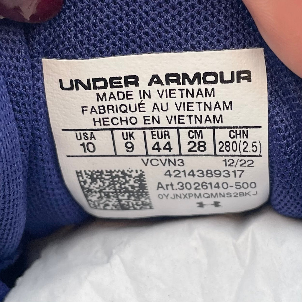 Under Armour Men's Charged Rogue 3 Knit Athletic Shoes Size 10 Blue Running NIB