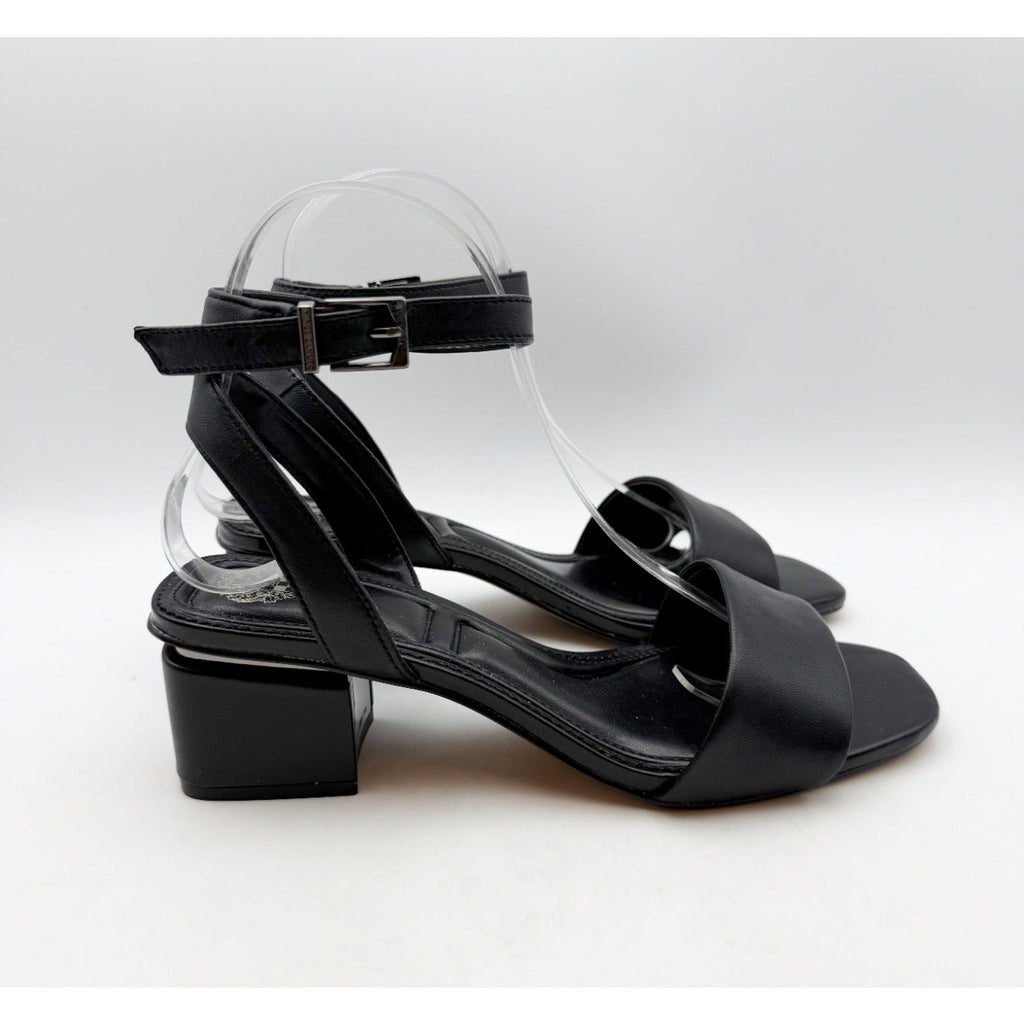 Vince Camuto Womens Acaylee Heeled Sandals Size 7.5 WIDE EU 38 Black NIB