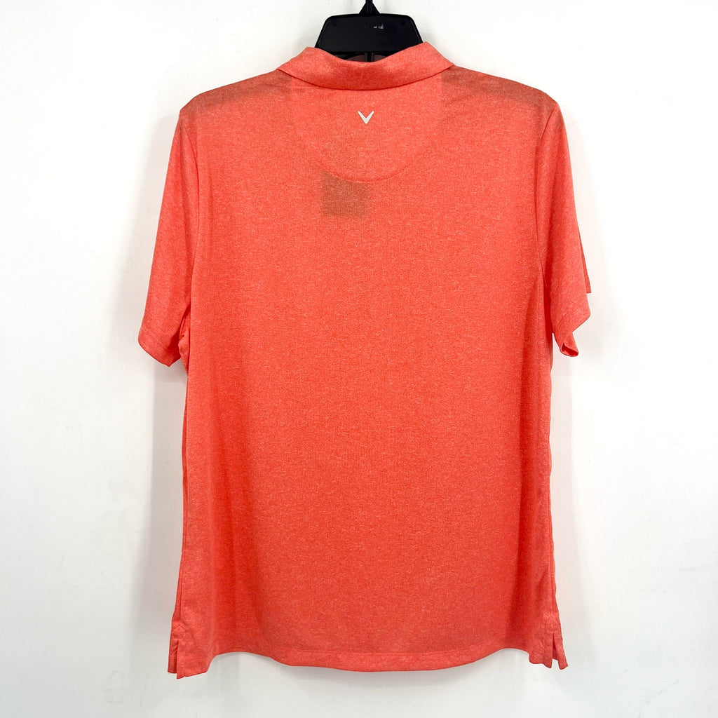 CALLAWAY Womens 1/4 Zip Golf Polo Shirt Small Orange Short Sleeve NWT