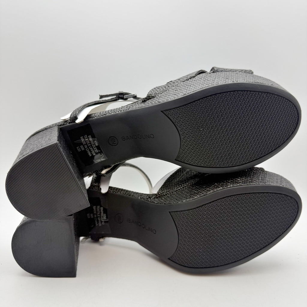 Bandolino Womens Prezley Heeled Sandals Size 10 M EU 40.5 Black Party NIB