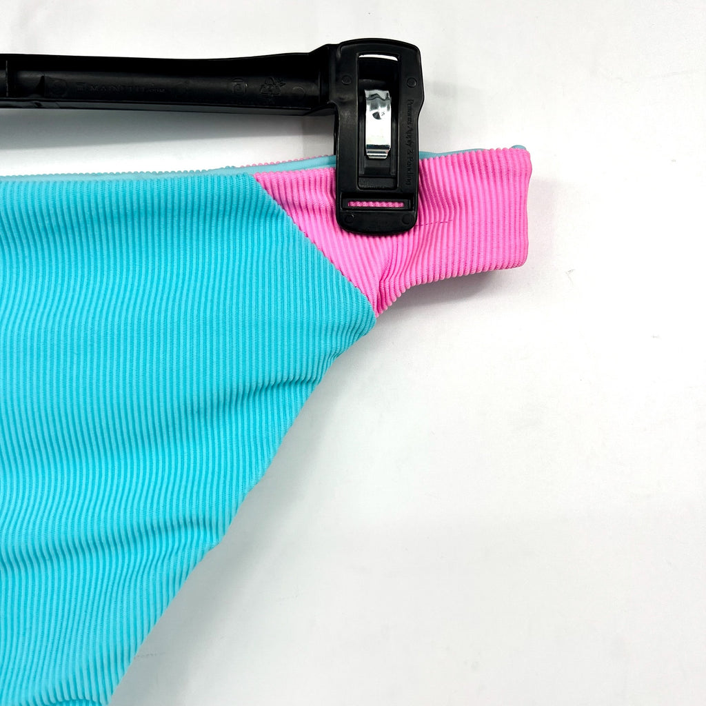 BEACH RIOT Women's Kimora Bikini Bottom Medium Blue Crush Colorblock NWT