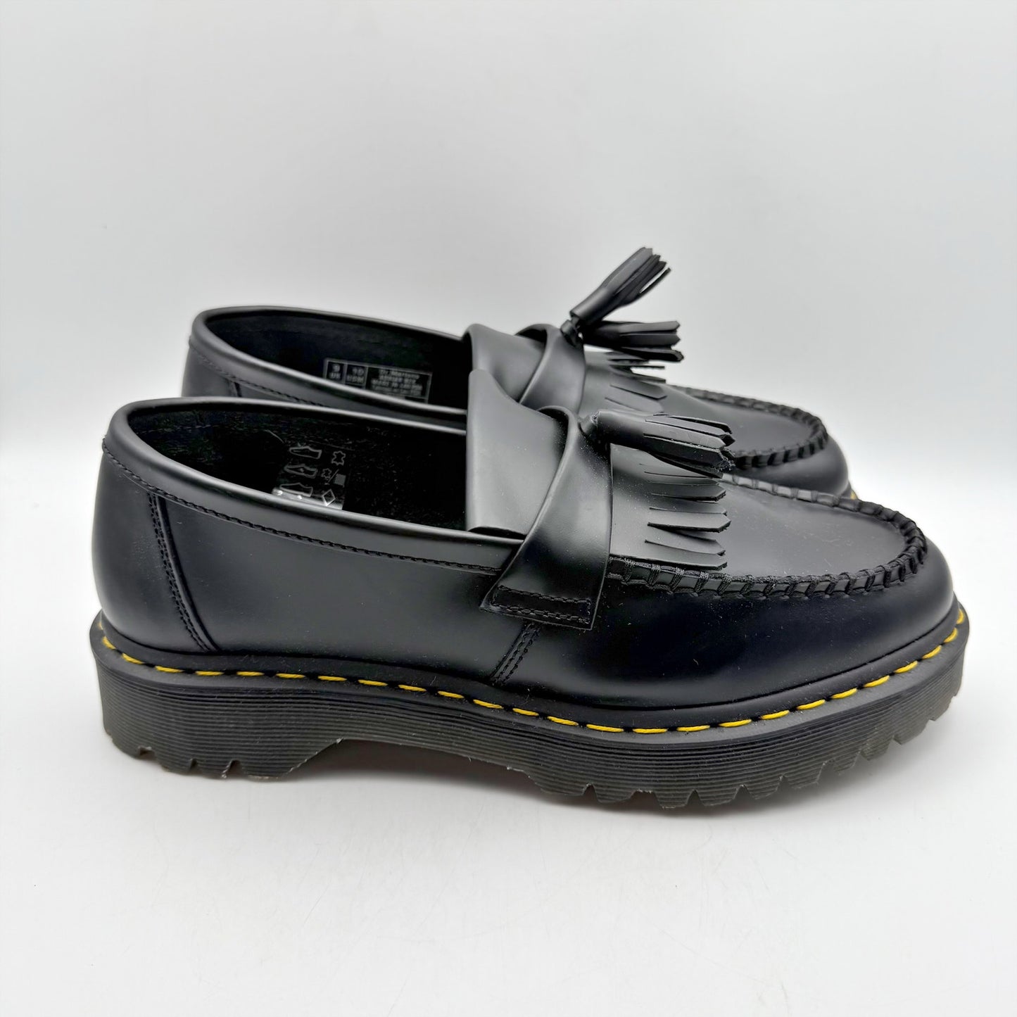 DR MARTENS Mens Adrian Bex Loafer EU 46 US 12 Black Tassel Leather NWOB
