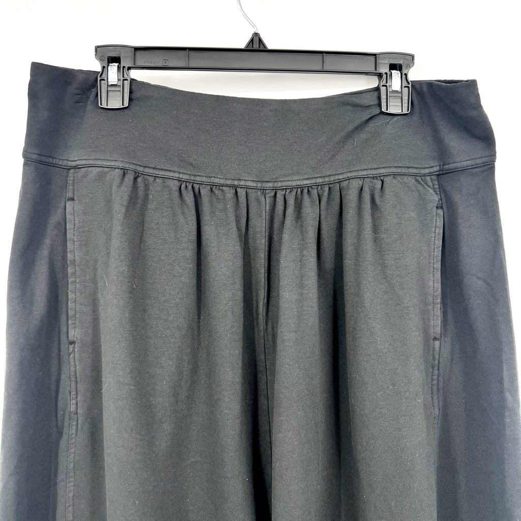 PRANA Mindful Movement Harem Pants Large Black Casual Ankle Pull On Knit NWT