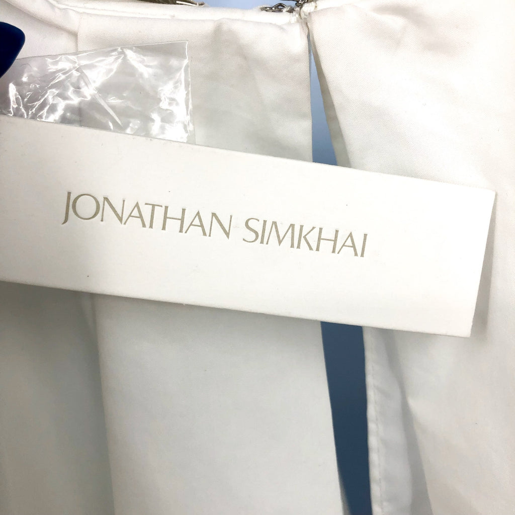 JONATHAN SIMKHAI Kendall Mini Dress Size 4 Cotton-Poplin White Sleeveless NWT