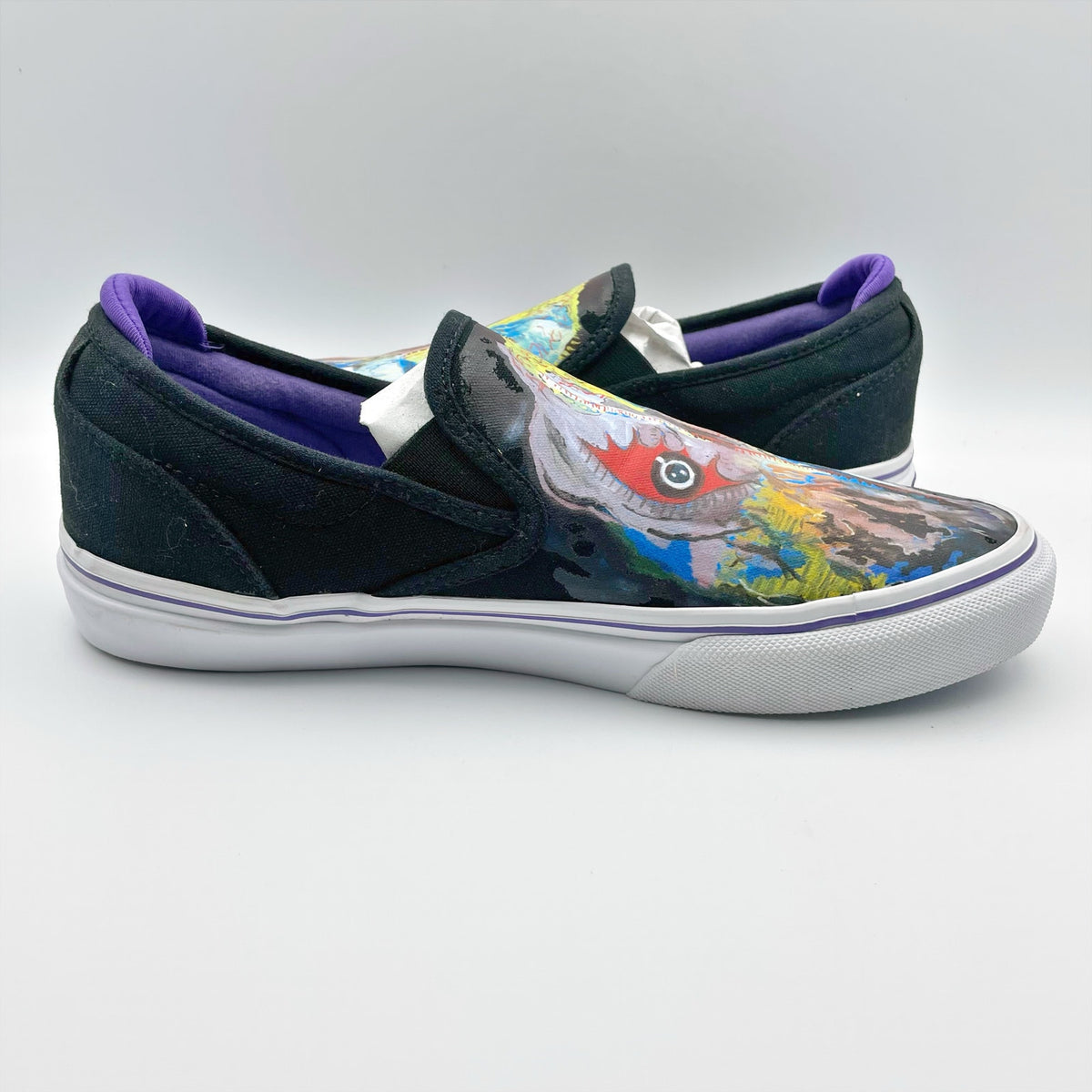 Emerica x Dinosaur Jr Mens Wino Slip-On Shoes Size 8 Black Multicolor Sweep NIB