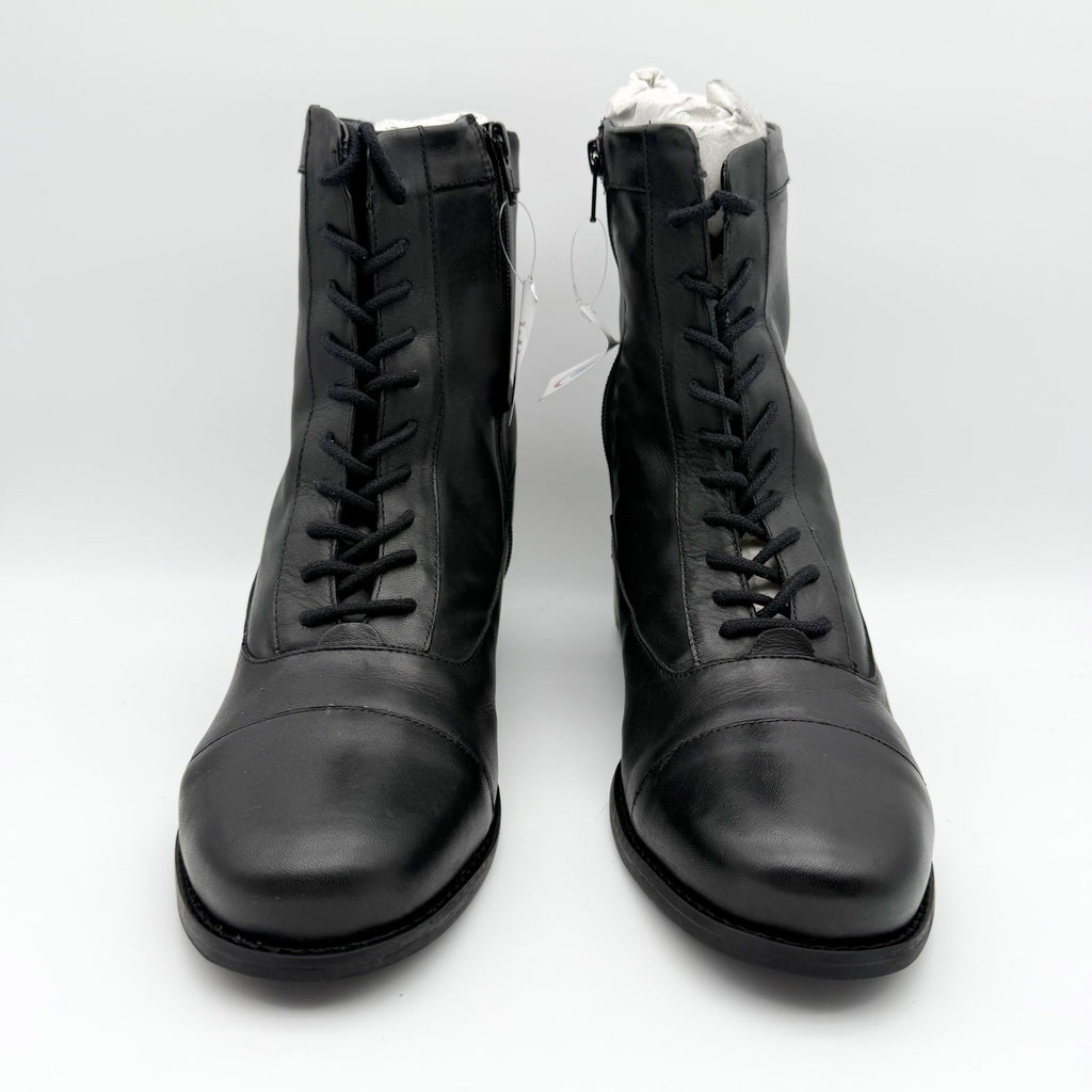 David Tate Womens Explorer Boot US 9 M EU 40 Black Leather Lace Up NIB