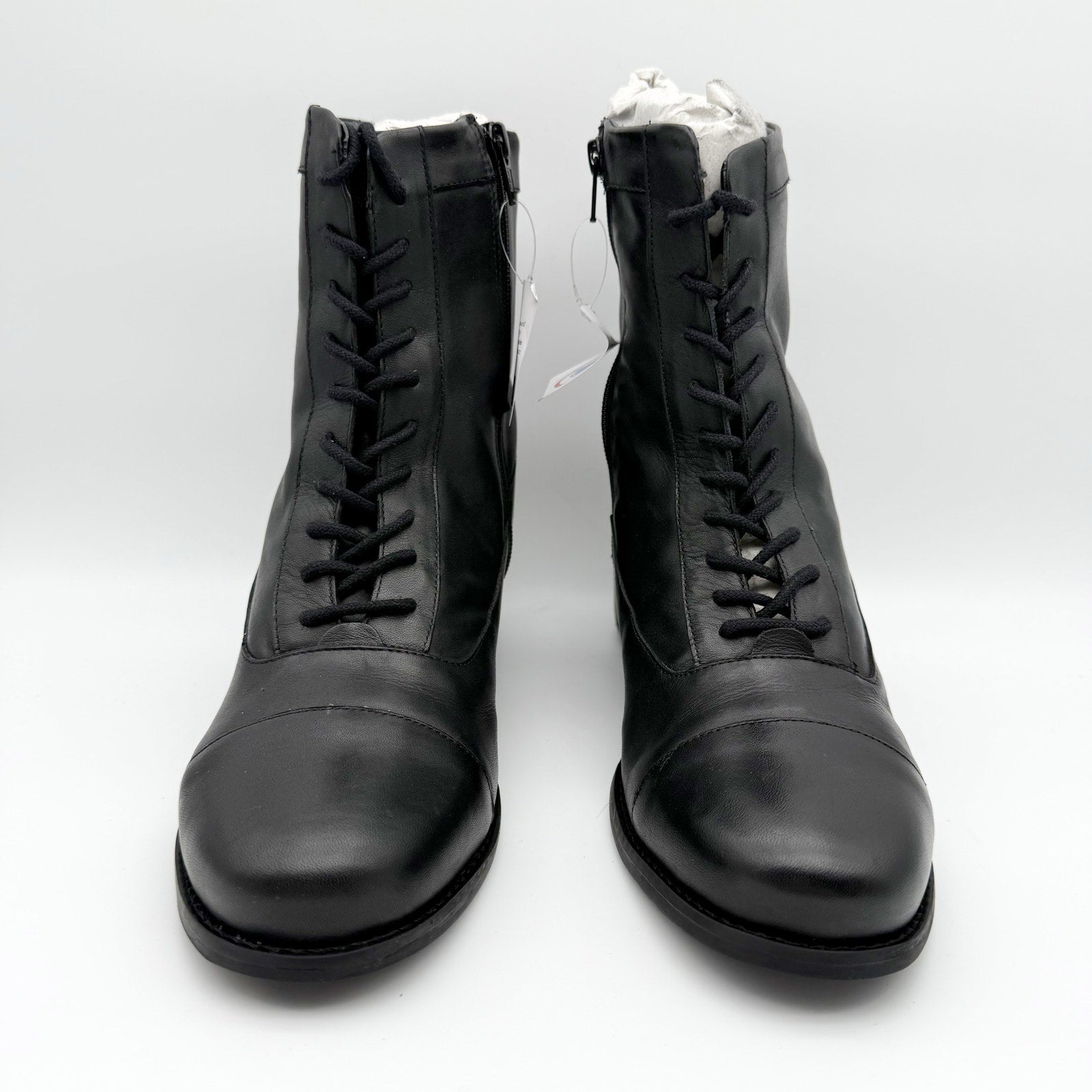 David Tate Womens Explorer Boot US 9 M EU 40 Black Leather Lace Up NIB