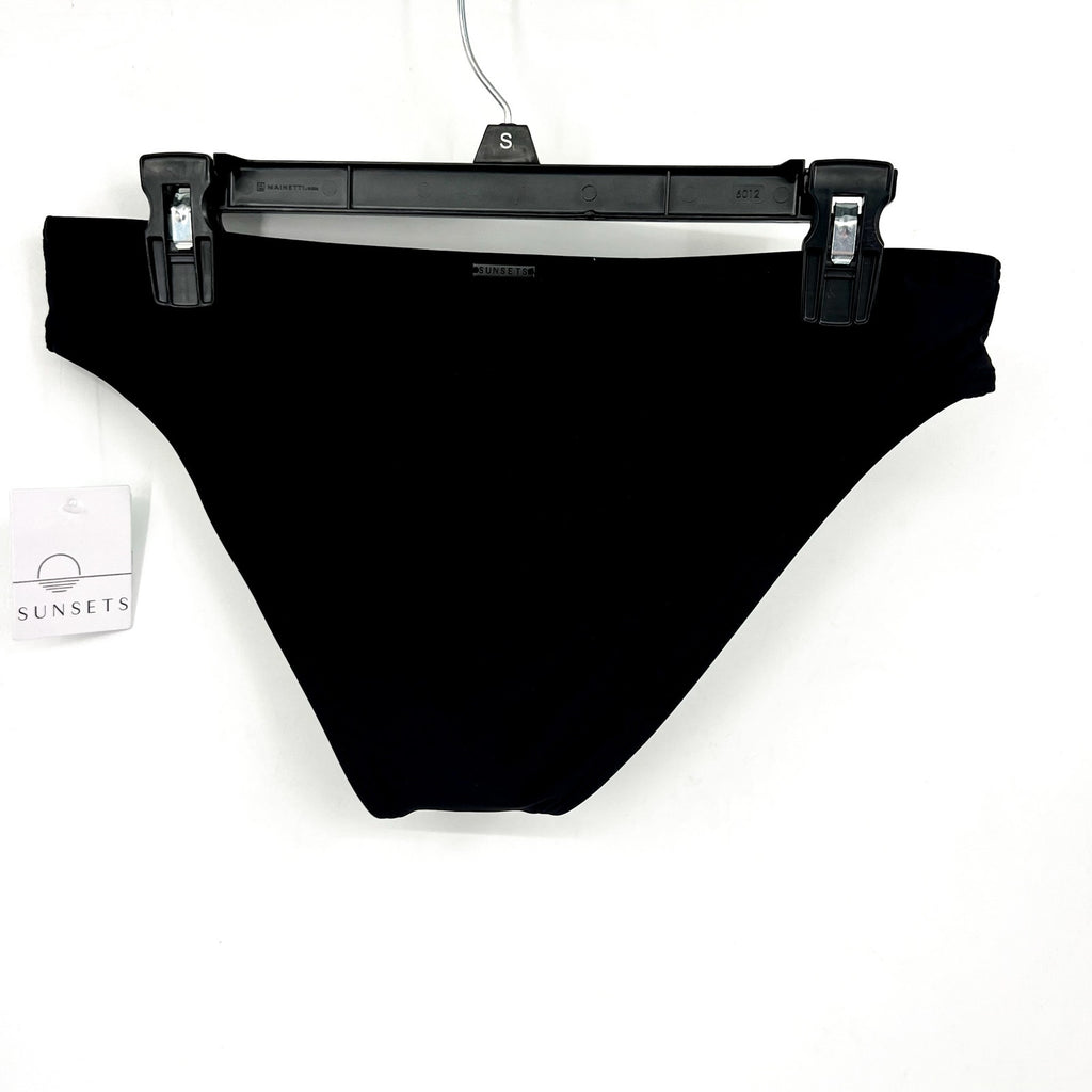 SUNSETS Women's Collins Hipster Bikini Bottom Large Black NWT