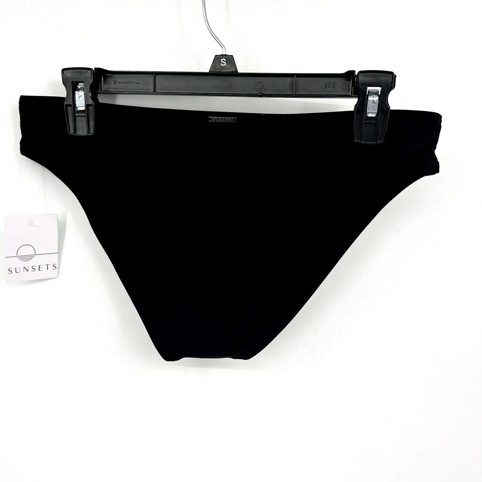 SUNSETS Women's Collins Hipster Bikini Bottom Large Black NWT