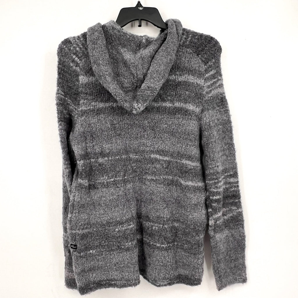 RAILS Men's Long Sleeve Rollins Hoodie Sweater Medium Storm Gray Boucle Knit NWT