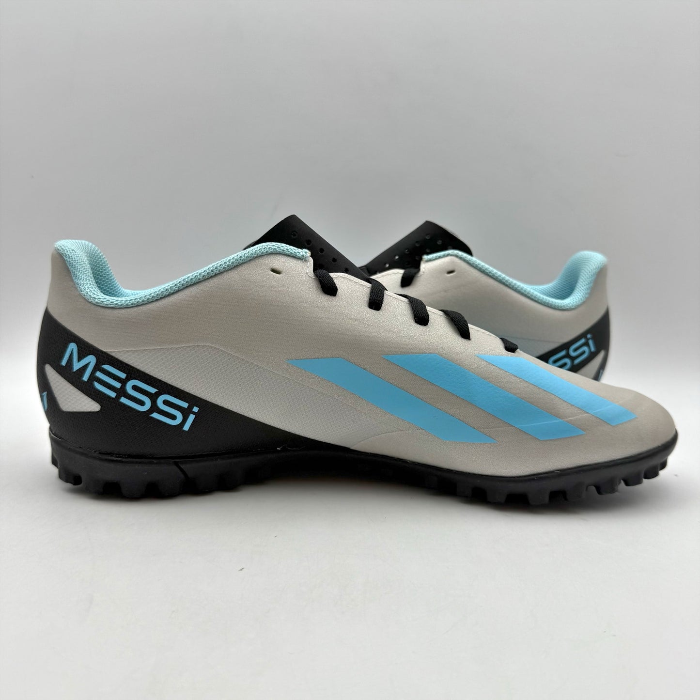 Adidas Men X Crazyfast Messi.4 Turf Soccer Cleat US 9.5 Blue Silver NWOB