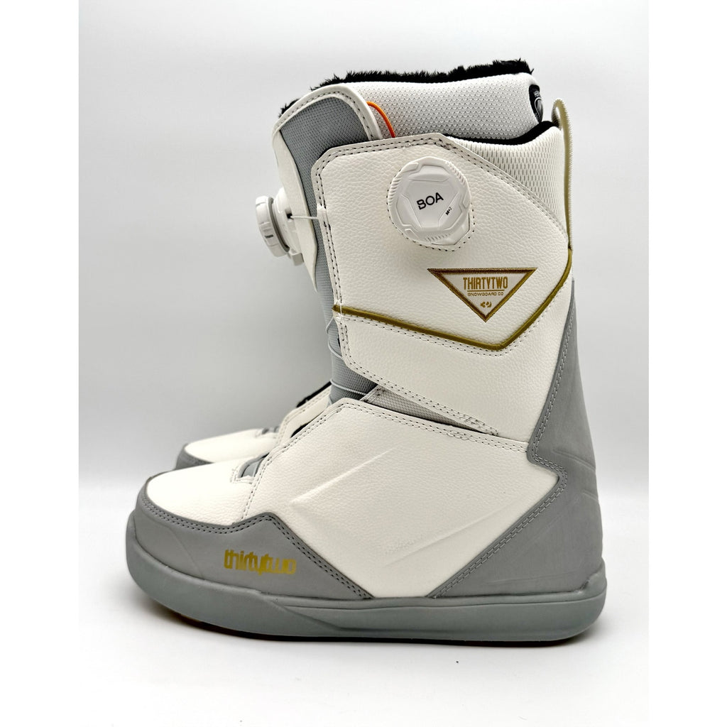 ThirtyTwo Womens Lashed Double Boa Snowboard Boot US 9 White Grey NWOB