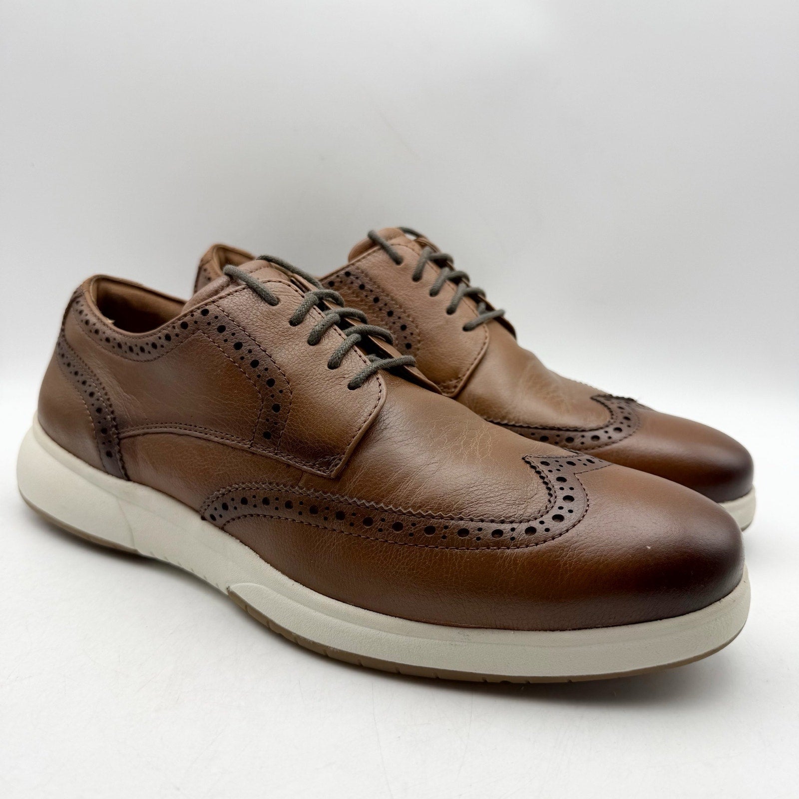 Florsheim Mens Flair Steel Toe Work Oxford Shoes US 10 M Brown Leather NWOB