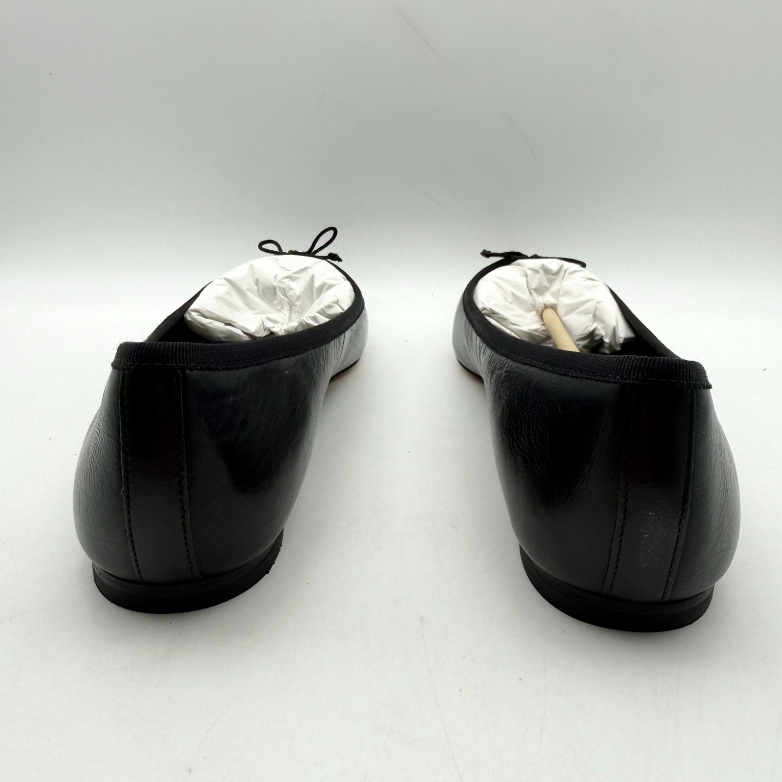 Veronica Beard Womens Catherine Ballet Flats US 9.5 M Black Leather NIB