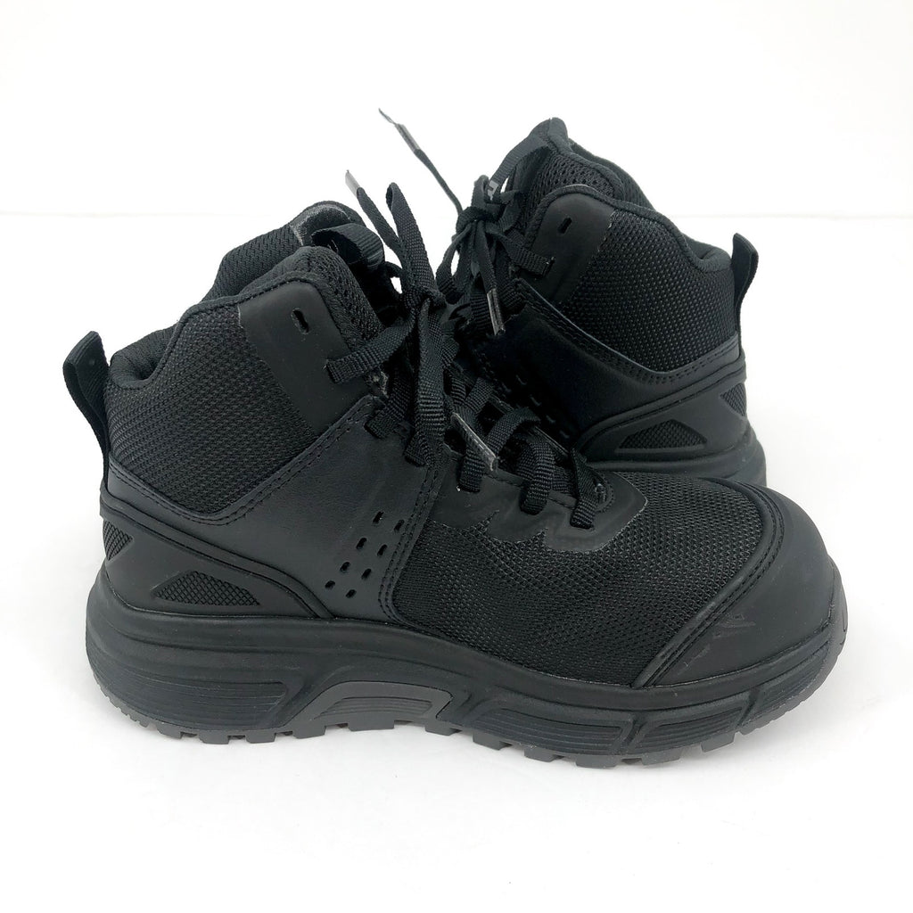 BATES Women's Jumpstart Mid Work Boots Size 5 Black Carbon Safety Toe SR NIB
