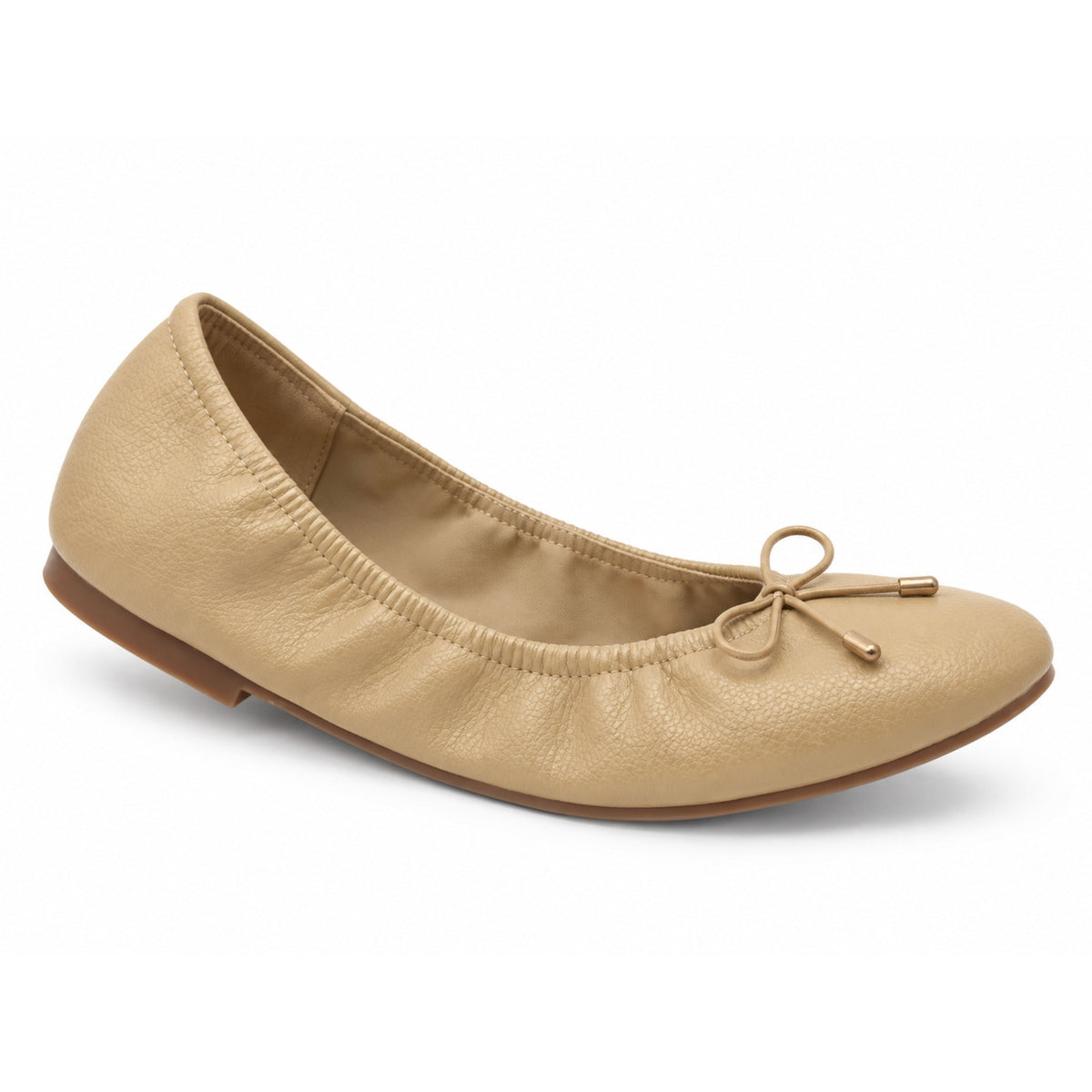 MIA Womens URI Ballet Flats Size 8 M Tan Beige Leather NWOB