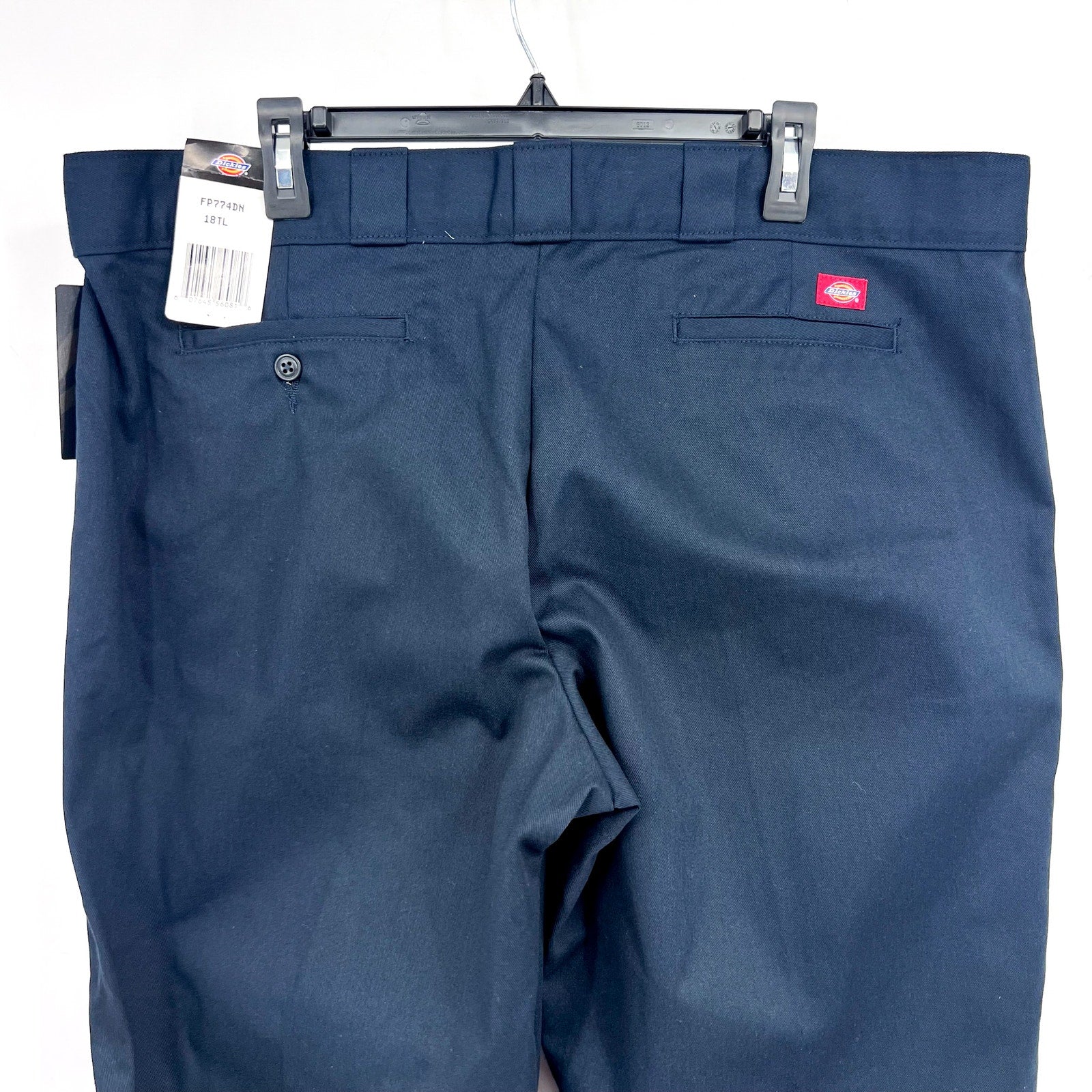 DICKIES Women's FLEX Original Fit Work Pants Size 18 Tall Navy Blue Twill NWT