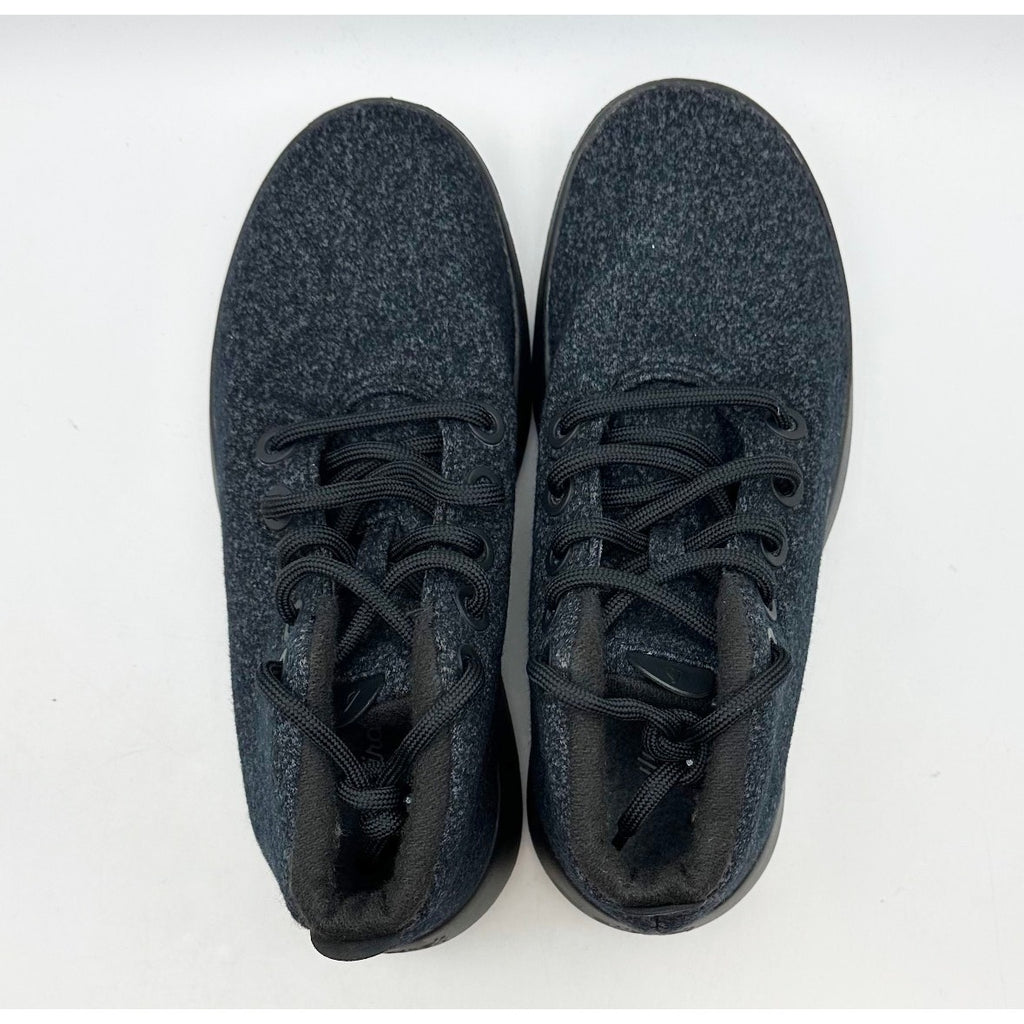 ALLBIRDS Womens Wool Runner-up Mizzles Sneakers Size 8 Black High Tops NWOB