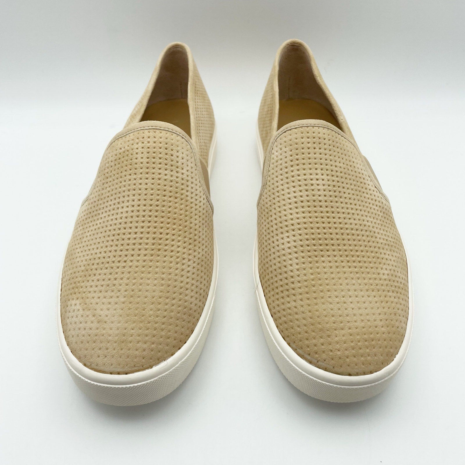 Vince Womens Blair Flats US 9 M EU 40 Tan Suede Slip on Casual Sneaker NIB