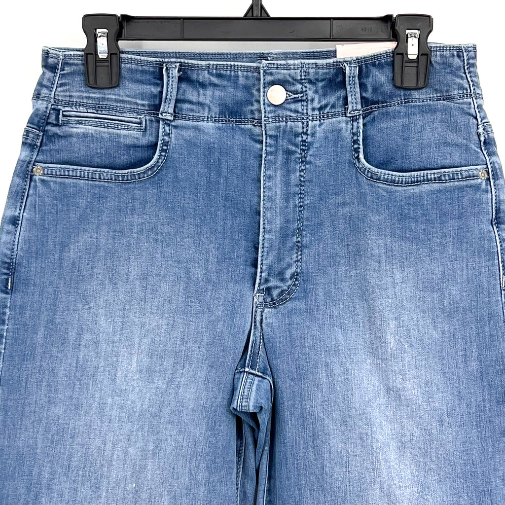 NYDJ Womens Patchie Major Wide Leg Capri Jeans Size 6 Compass Blue NWT