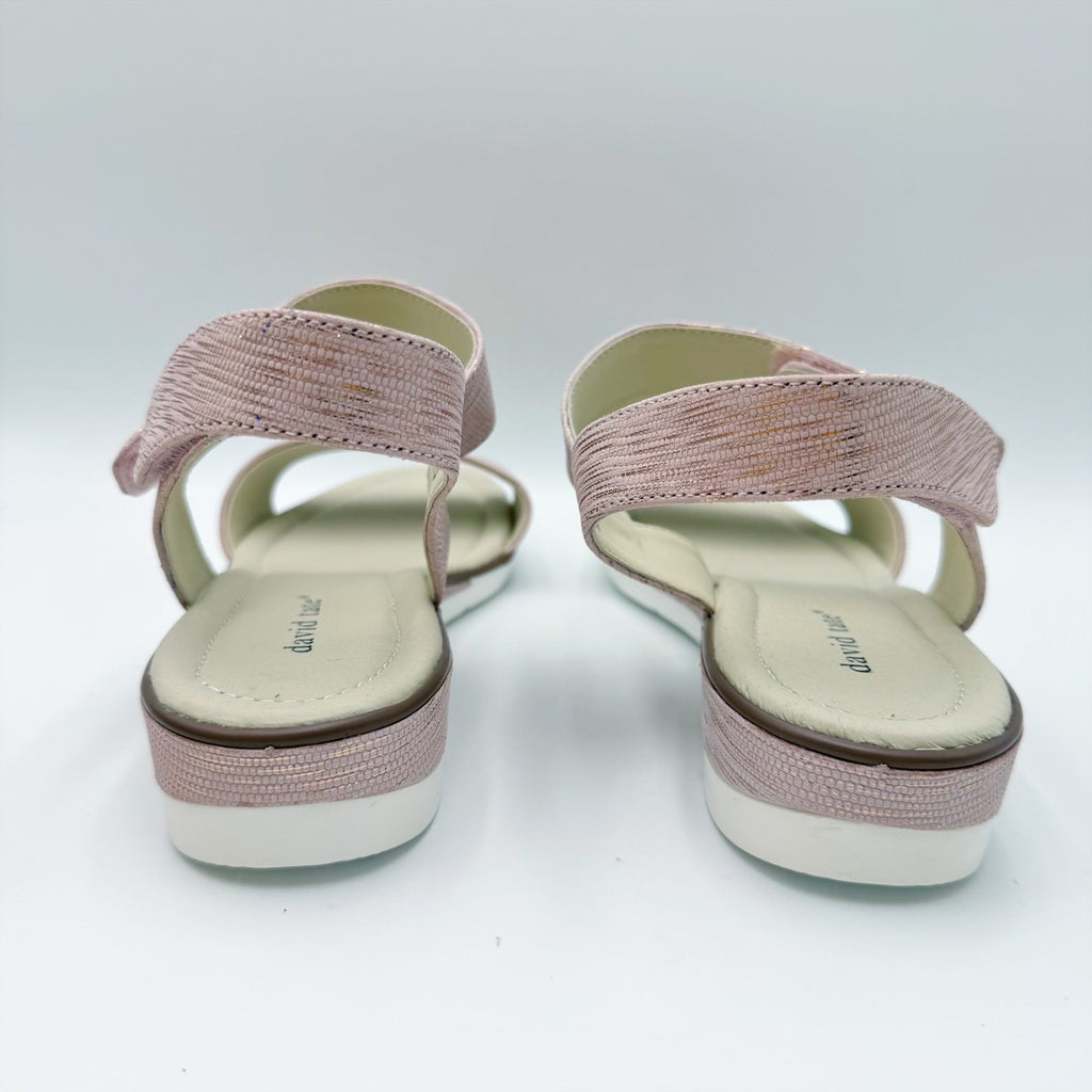 David Tate Womens Scala Sandals Size 12 M Pink Leather NWOB