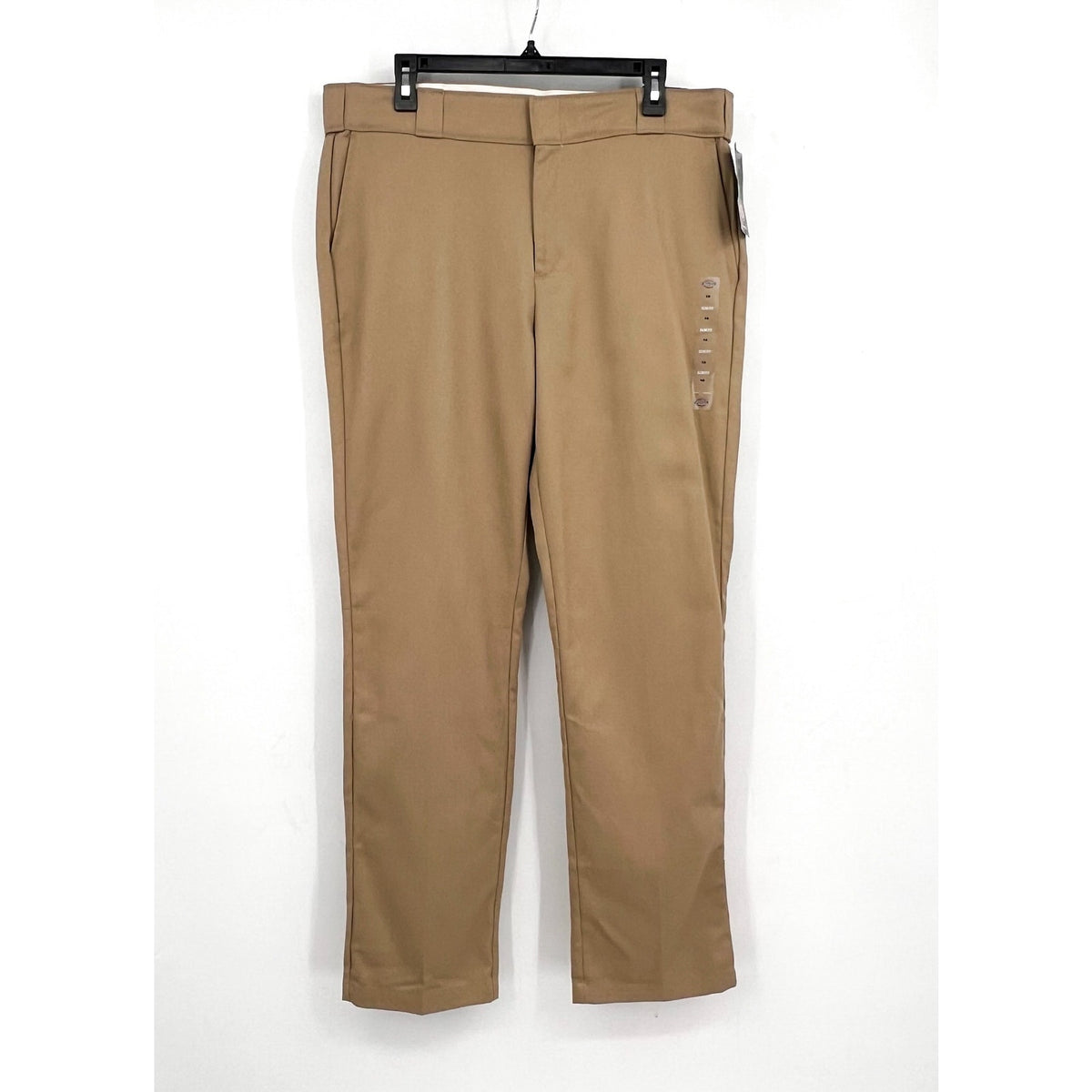 DICKIES Womens 776 Flex Slim Fit Pants Size 14 Tan Desert Sand Stretch Twill NWT