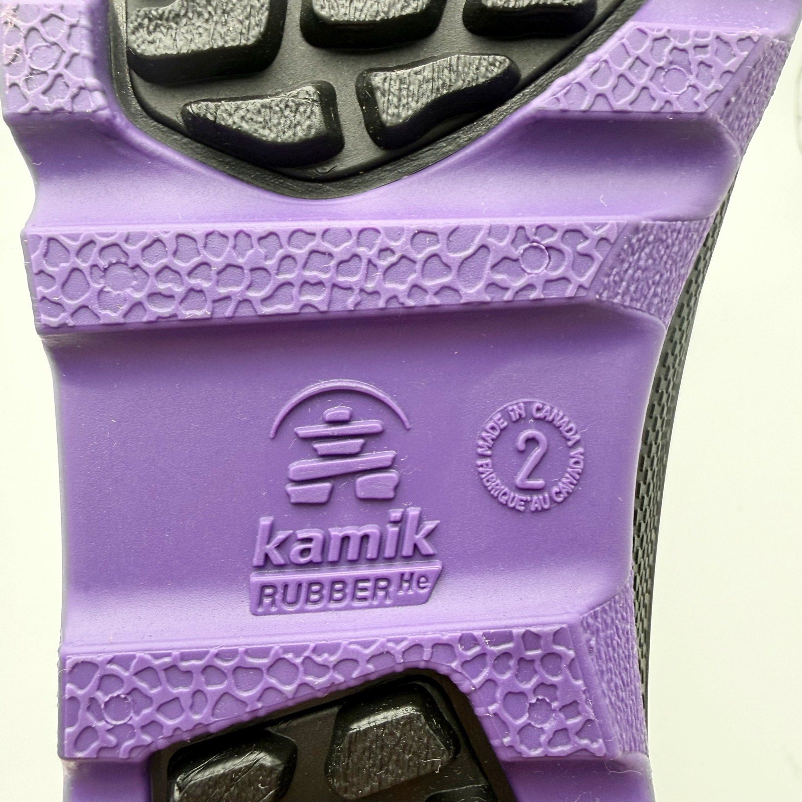 Kamik Girls Penny 3 Snow Boots US 2 Purple Black Insulated Waterproof NIB
