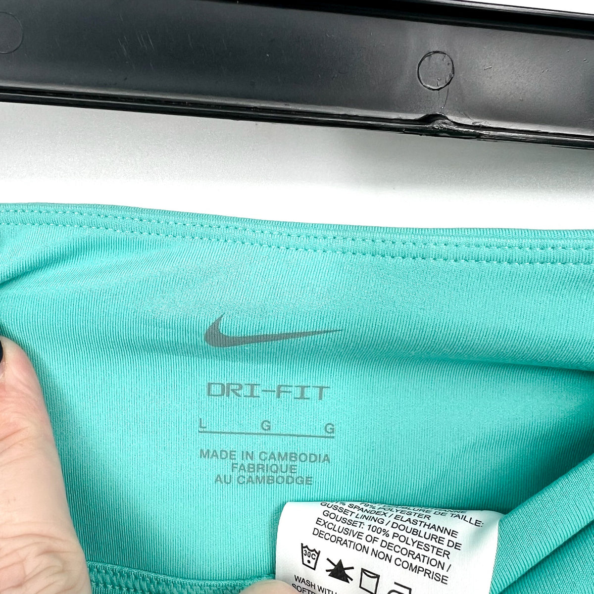 NIKE Women's Dri-Fit  Pleated Tennis Skirt Large Glacier Blue Print Skort NWT