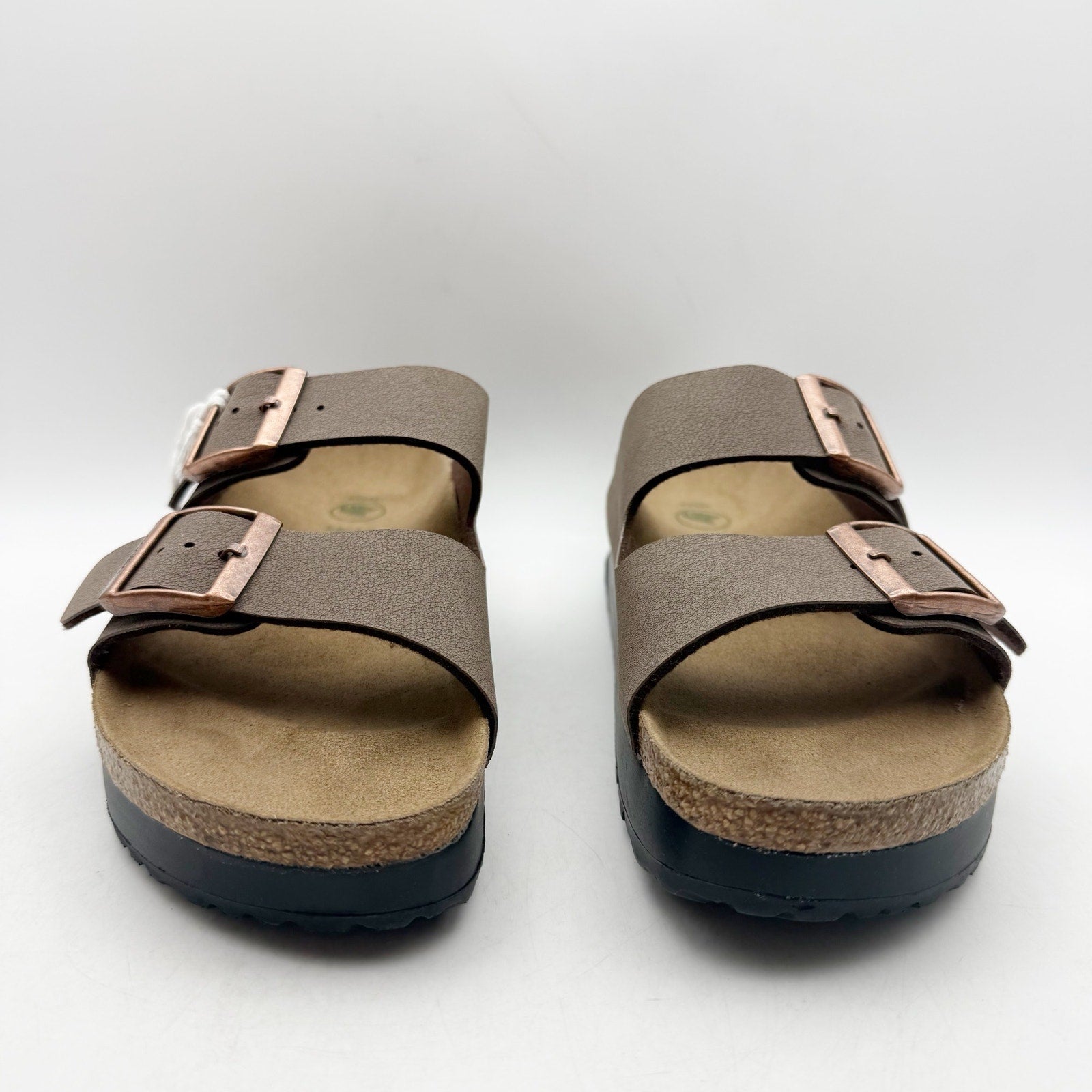 Birkenstock Papillio Women Arizona Platform Sandal EU 37 US 6 Brown Leather NWOB