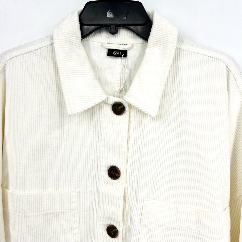 HYPE AND VICE Womens Texas A&M Cropped Jacket US XXL White Corduroy NWT