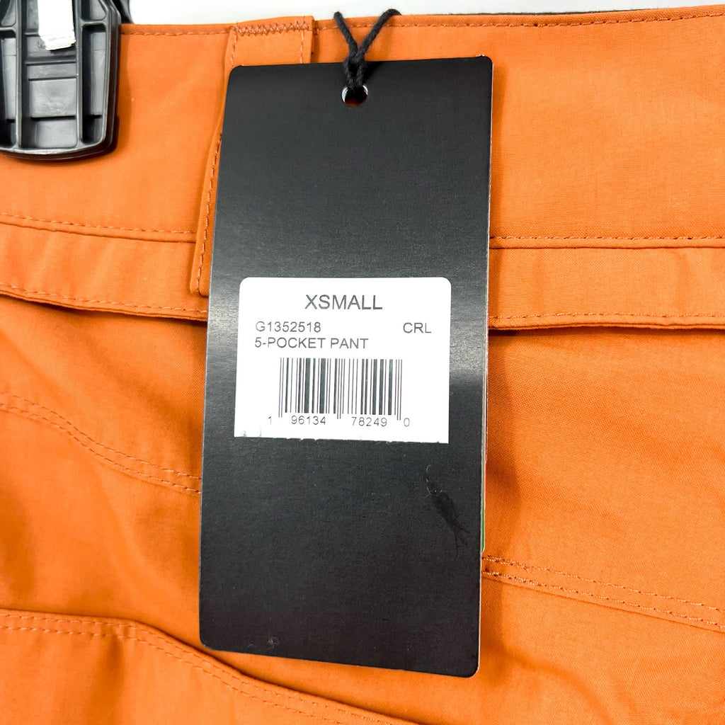 VOLCOM Men's 5-Pocket Snow Pants XS Carmel Brown Water Resistant NWT