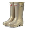 Hunter Girls Original Nebula Rain Boots Size 6 EU 37 Pale Gold Waterproof NWOB