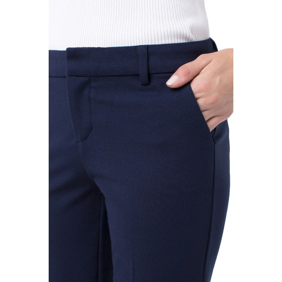 LIVERPOOL Womens Kelsey Knit Trousers Size 27 4 Petite Cadet Blue Ankle NWT
