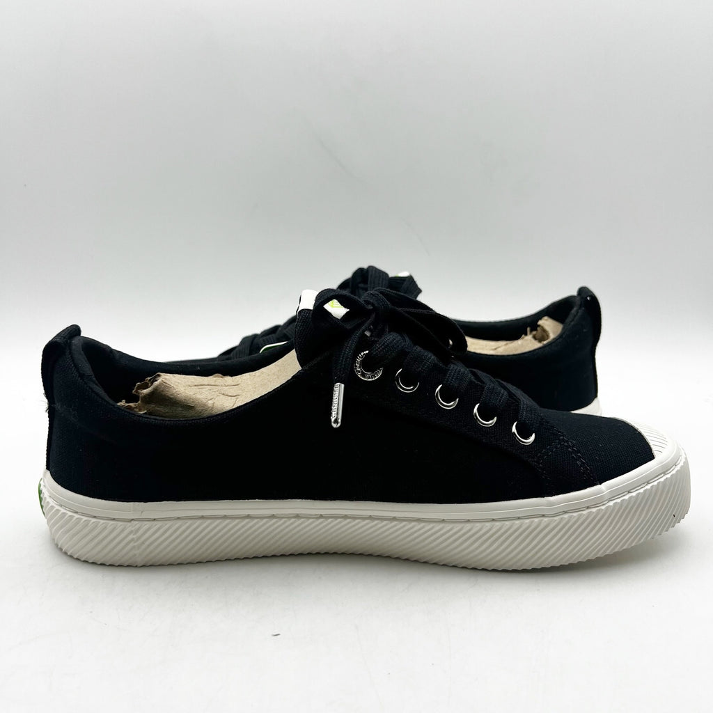 Cariuma Womens OCA Low Top Sneakers Size 6.5 Black Canvas Organic Cotton NIB