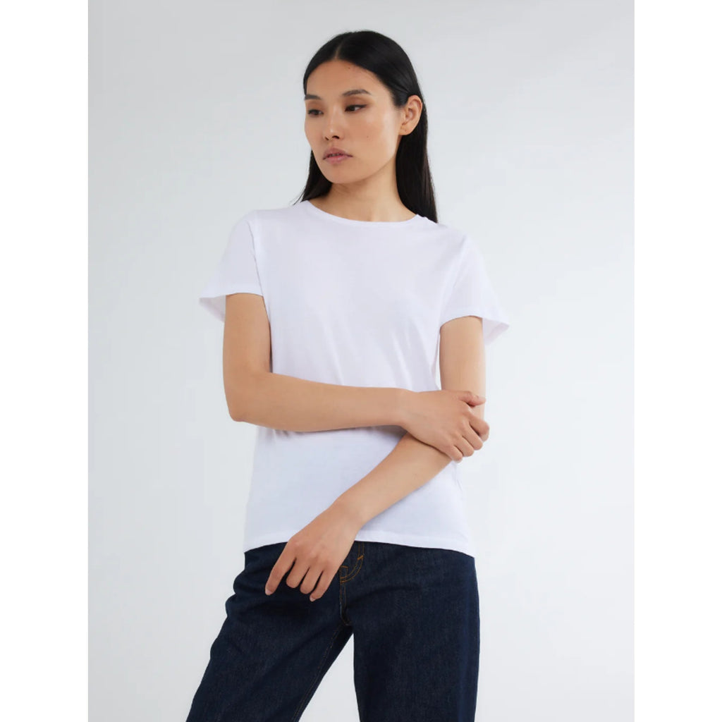 MAJESTIC FILATURES Womens Crewneck T Shirt Size 1 XS White Short Sleeve NWT