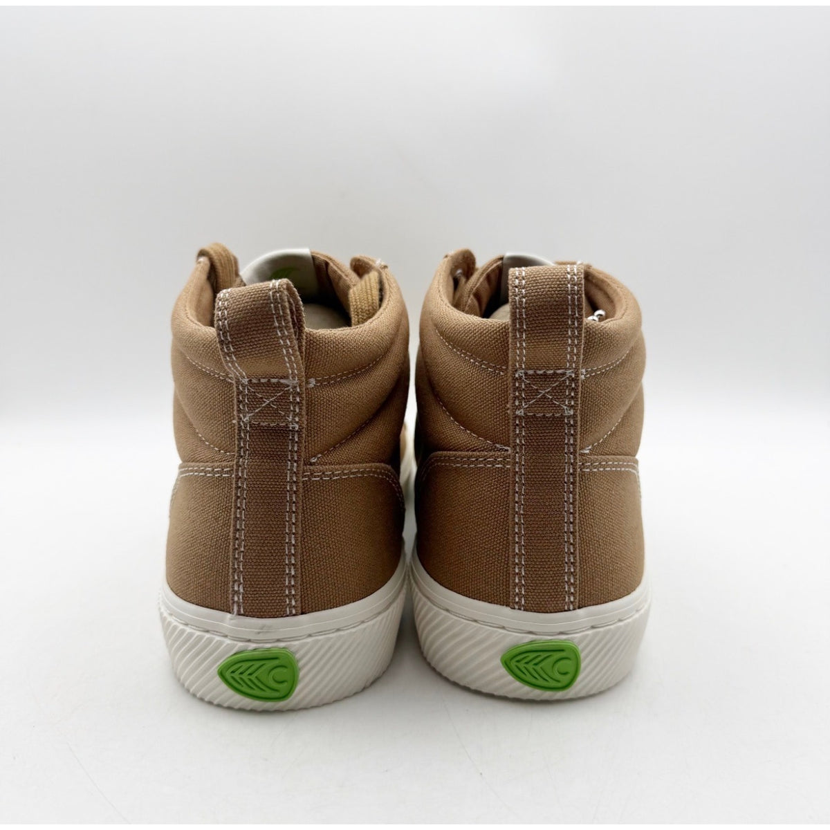 Cariuma OCA High Top Sneakers Mens 9 Womens 10.5 Tan Brown Canvas Contrast NIB