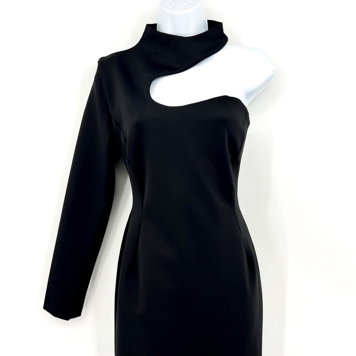 MOTHER OF ALL Women's Sydney Midi Dress Medium Black Cut Out Long Sleeve NWT