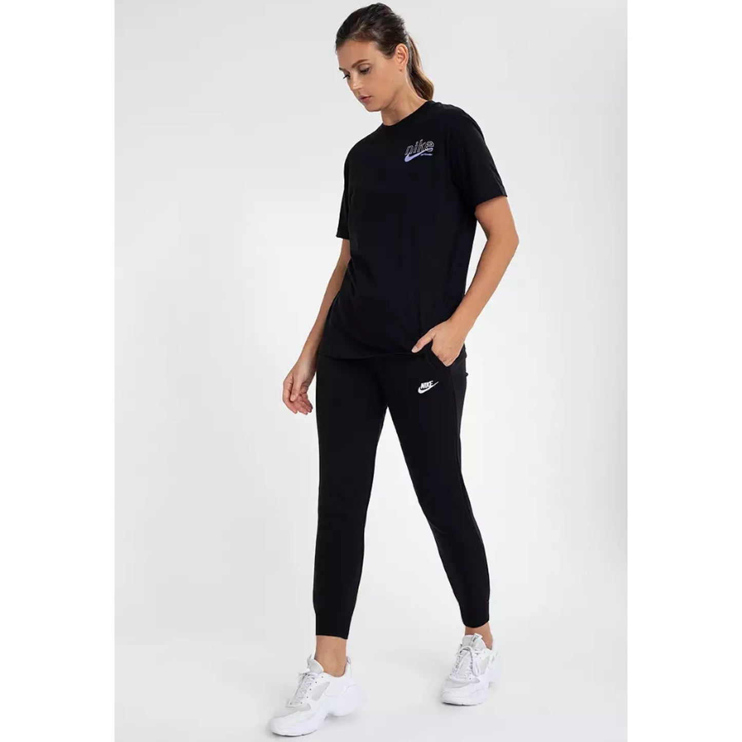 NIKE Womens Sportswear Club Fleece Jogger Pants 2X Black Mid-Rise Sweatpants NWT