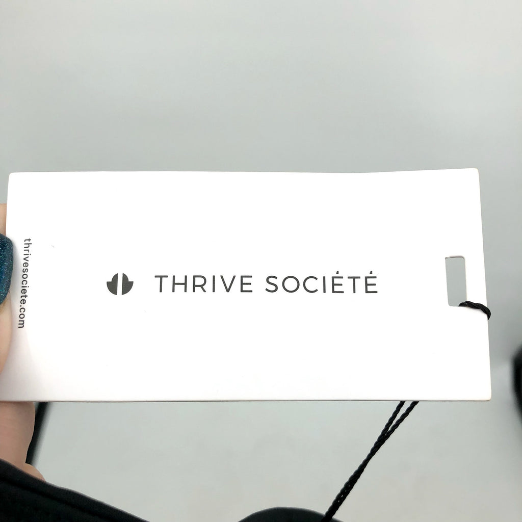 THRIVE SOCIETE Women's Reflective 7/8 Leggings Medium Black Slim Fit NWT