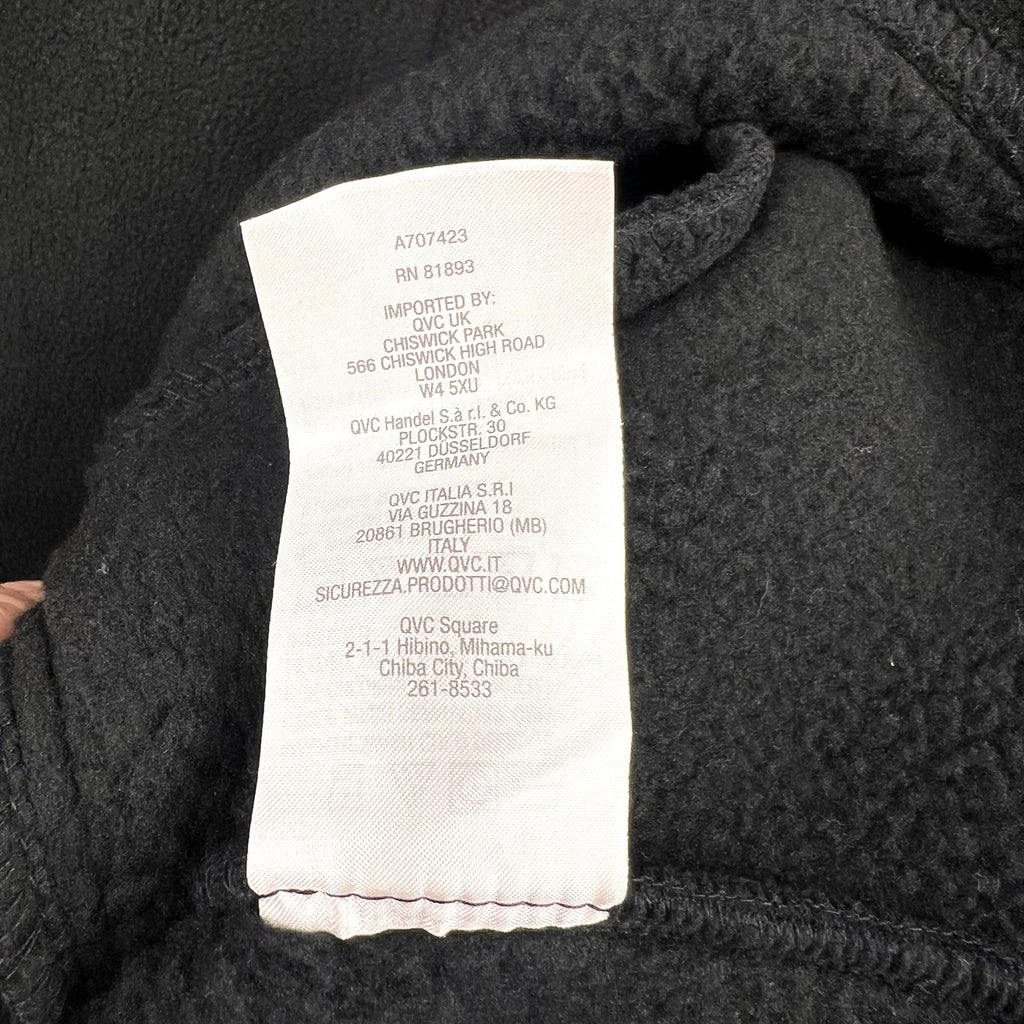 DENIM & CO. Women's Fleece Bonded Sherpa Jacket Medium Black NWOT